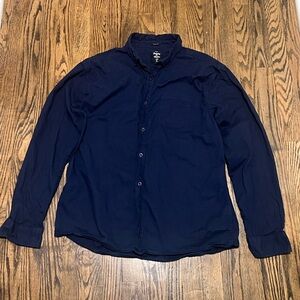 Artistry in Motion Men's Navy Blue Button-Down Shirt